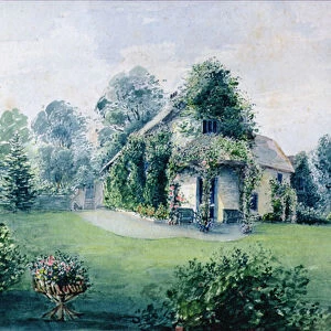 A garden folly, 1850 (w / c on paper)