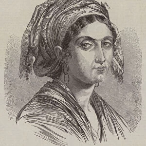 Giuseppina di Barcelona, the Heroine of Catania (engraving)