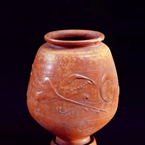 Goblet with floral decoration (terracotta)