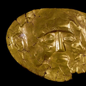 Gold funerary mask from Mycenae. 16th century BC