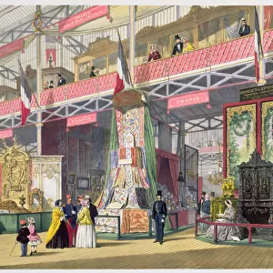 Great Exhibition, 1851: France No. 1, display of fabrics and furniture