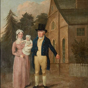 A Group Portrait of Jasper Ryles and Family (oil on canvas)
