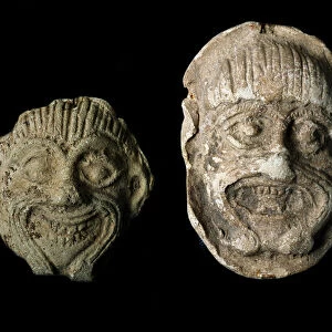 Heads of the demon Humbaba (terracotta)