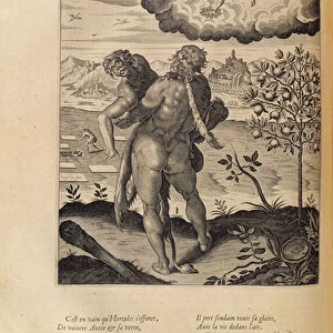 Hercules slaying Antaeus, from Les Images ou Tableaux de Platte Peinture des Deux Philostrates Sophistes Grecs, by Blaise de Vigenere (1523-96) Paris, 1615 (engraving)