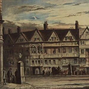 Holborn Bars, bought and restored by Prudential Assurance Co, c. 1884 (colour litho)