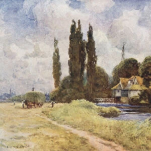 Iffley Mill (colour litho)
