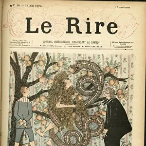 Illustration of Gyp (1849-1932) for the Cover of Le Lire, 1895-5-25 - Bobs Esthetics - Religion Faith - Eve