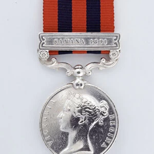 India General Service Medal 1854-95, Sepoy Jiwa Singh, 15th (The Ludhiana Sikh) Regiment of Bengal Infantry (metal)