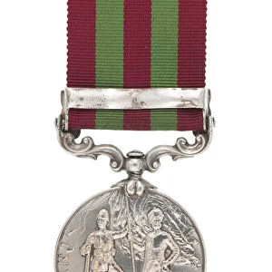 India Medal 1895-1902 awarded to Private E MacAllen, 1st Battalion, The Buffs (East Kent Regiment) (metal)