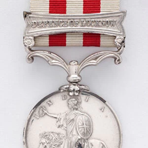 Indian Mutiny medal 1857-58, with clasp: Defence of Lucknow, awarded to Brigadier-General Sir Henry Montgomery Lawrence (Indian Mutiny Medal 1857-58, clasp)