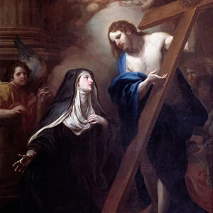 Jesus appears to st Clare of Montefalco (Painting, 18th century)