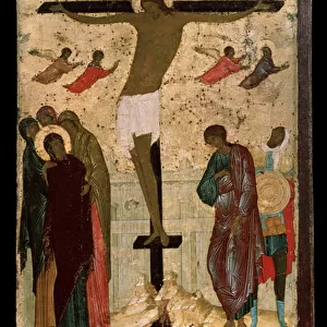 "La crucifixion"Icone russe. Peinture sur bois de Dionysius (Dionisy ou Dionisius le Sage) (vers 1450-vers 1508) 1500 State Tretyakov Gallery, Moscou