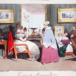 La mere de Mademoiselle, illustration from Les Marionnettes by Henri Monnier