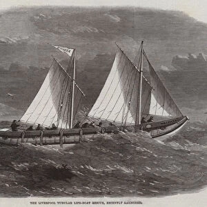 The Liverpool Tubular Life-Boat Rescue, recently launched (engraving)