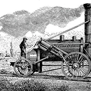 Locomotive The Rocket by George and Robert Stephenson from 1829, England