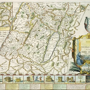 Map of the Holy land in Old Testament times by Mons l Abbe de la Grive