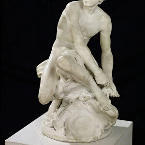 Mercury Attaching his Winged Sandals, 1744 (marble)