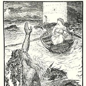 The Merman warns Banvilda in vain (litho)