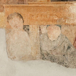 Milan, S. Pietro in Gessate Church, Grifi Chapel, Bernardino Butinone and Bernardo Zenale, 1489 / 93, Judges a kneeling offender, Spectators lower part, Detail