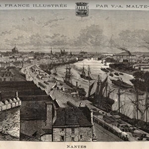 Nantes - Loire-Atlantique - engraving in "La France illustree: geographie, histoire