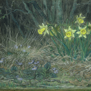 Narcissi and Violets, c. 1867 (pastel on paper)
