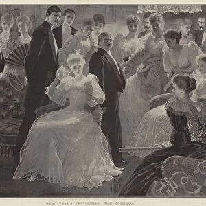 New Years Festivities, the Cotillon (engraving)
