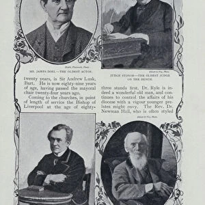 Page of article on Grand Old Men, ie distinguished older people (b / w photo)