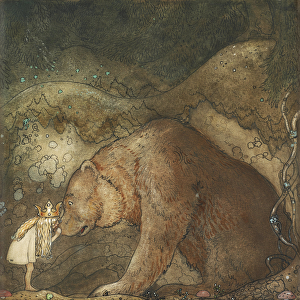Pauvre petit ours ! - Poor little bear! - Oeuvre de John Bauer (1882-1918)
