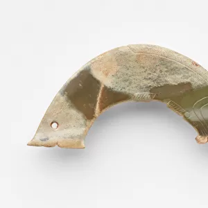 Pendant in the form of a fish, reworked, c. 1300-c. 1050 BC (jade, nephrite)