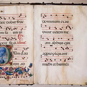 Piccolomini Library: choir book, cod. 20. 5, ff. 36v-37r with "Aeolus", by Liberale da Verona (about 1445 - 1527 / 9)
