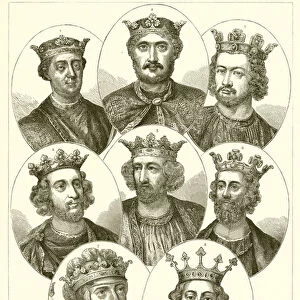 The Plantagent Kings. (1154--1399) (engraving)