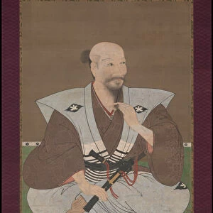 Portrait of a Warrior, hanging scroll (ink and colour on silk)
