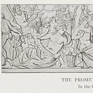 The Prometheus Sarcophagus, after the original in the Capitoline Museum (engraving)