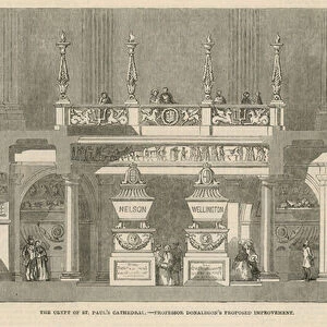 Proposed improvement of the crypt of St Pauls Cathedral (engraving)