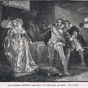 The quarrel between Elizabeth and the Earl of Essex 1598