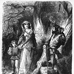 Queen Margaret and the Robber of Hexham, illustration from John Cassell s