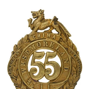 Other ranks glengarry badge, 55th (Westmorland) Regiment, 1874-1881 (glengarry badge)