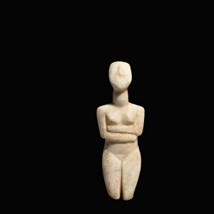 Reclining female figure, early Spedos variety, Early Cycladic II, c. 2600-2500 BC (marble)