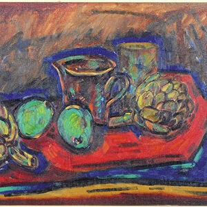 The Red Table, 1947 (oil on artist board)