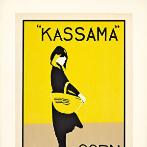 Reproduction of a poster advertising Kassama Corn Flour, 1895-1899 (colour lithograph)