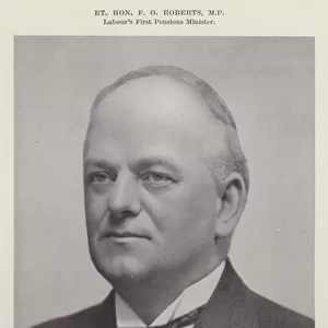 Right Honourable F O Roberts, MP, Labours First Pensions Minister (b / w photo)