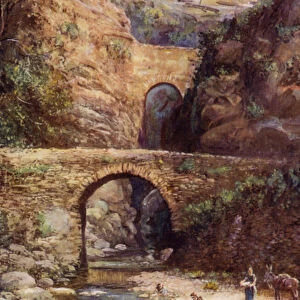 Ronda, Roman Bridges (colour litho)