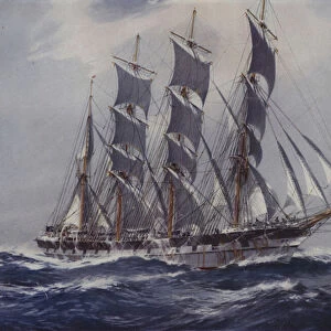 Sailing ship Loch Torridon (colour litho)