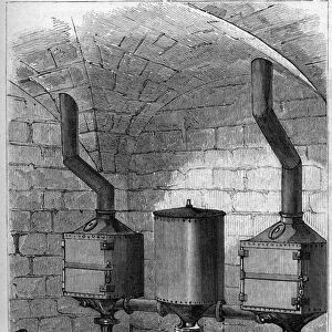 Salubrite publique, 1882: installation in a Parisian building of a Peumatic drain system
