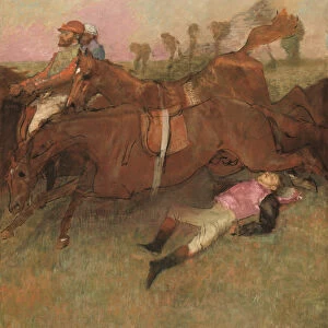 Scene from the Steeplechase: The Fallen Jockey, 1866 (oil on canvas)