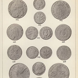 Scottish Coins, William II, James VIII (b / w photo)