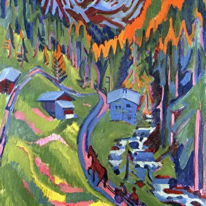 Sertig Path in Summer; Sertigweg im Sommer, 1923 (oil on canvas)