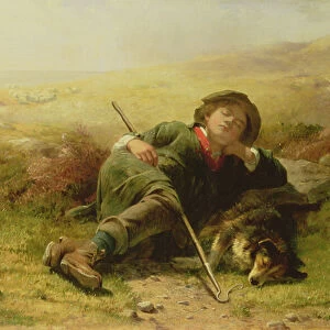 A Shepherd Boy and His Sheep Dog Neglecting Their Duty, 1851 (oil on canvas)