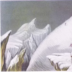 Stages in the ascent of Mont Blanc, from British Adventure published by Collins