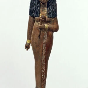 Statue of the Lady Nay, New Kingdom (pinewood with gold veneer)